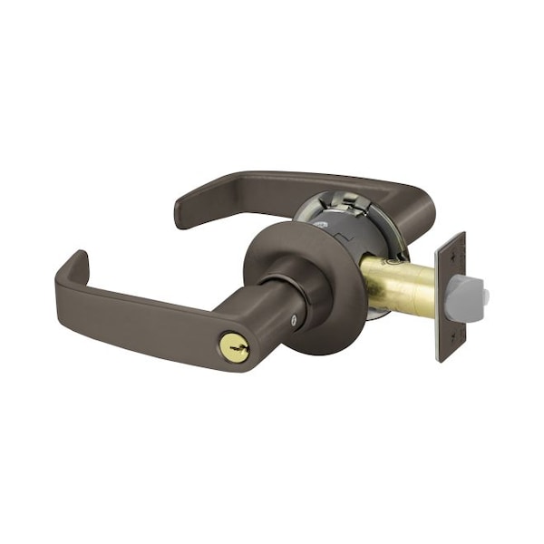 Sargent Classroom Tubular Bored Lock Grade 1 with L Lever and B Rose with T Strike and LA Keyway Oil Rubbed 11G37BL10B - main